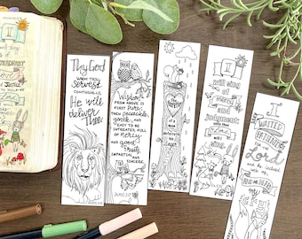 Descarga digital de diario bíblico de Woodlands, marcadores para colorear de las Escrituras, plantilla de Daniel