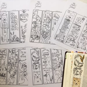 Bible Journaling Digital Download tracing template and bookmark