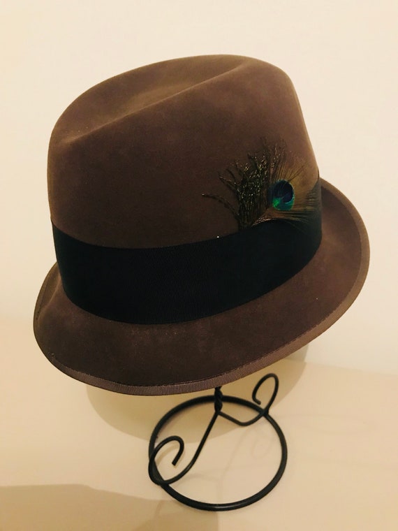 mens suede fedora hat