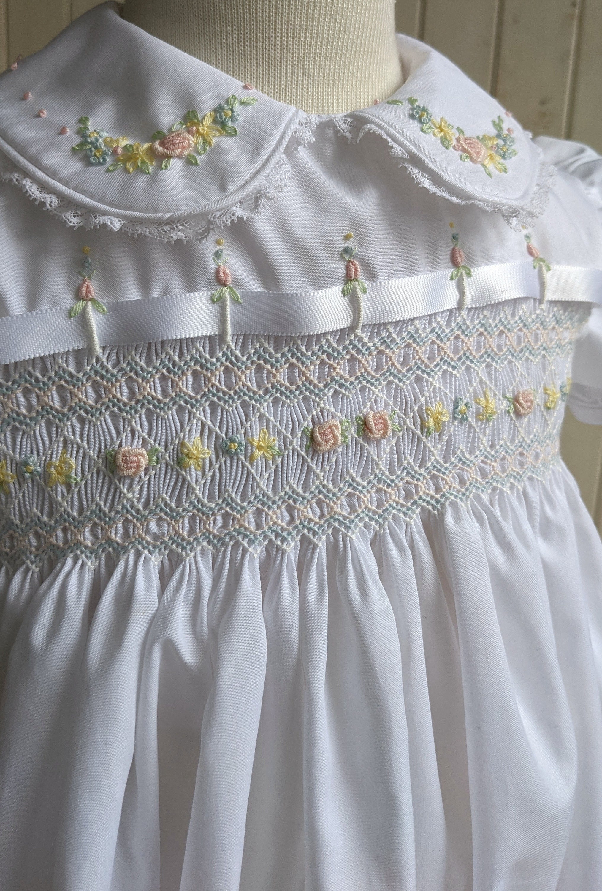 Beautiful Smocked Bubble Suit. White Smocked Bubble. Baby Girl Etsy