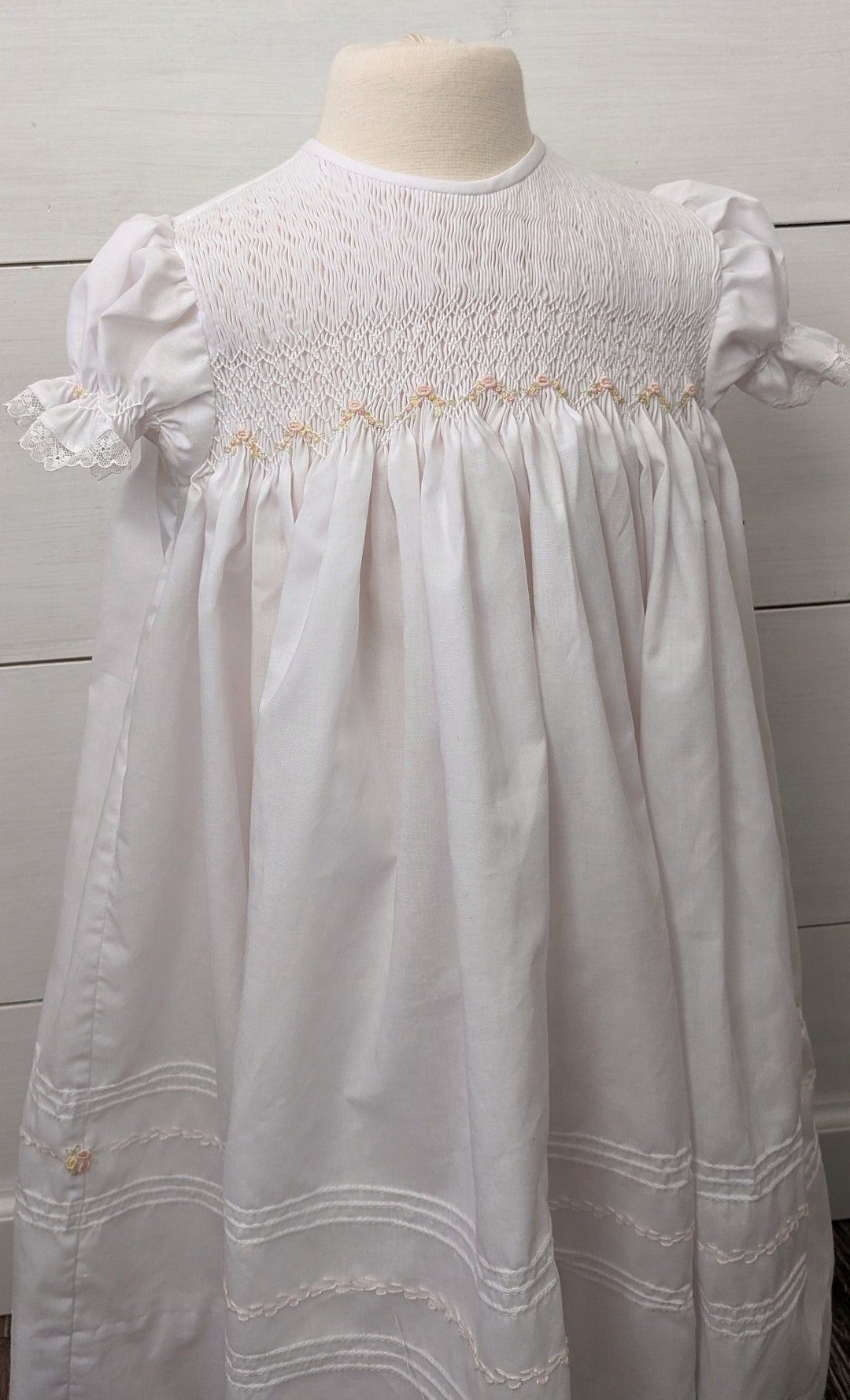 Beautiful Blessing Dress and Smocked Dress and White