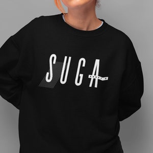 Suga Agust D Geometric Typography Graphic Sweatshirt, Sweatshirt for BTS ARMYs, Min Yoongi Sweatshirt