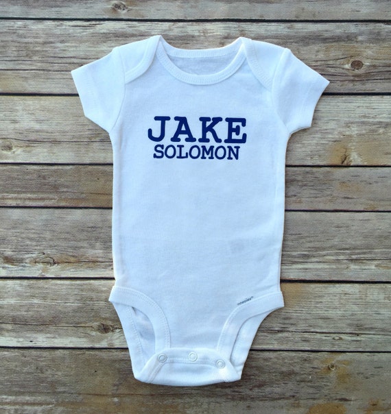 MORE COLORS Baby boy name onesie. Going home outfit. Baby boy Etsy
