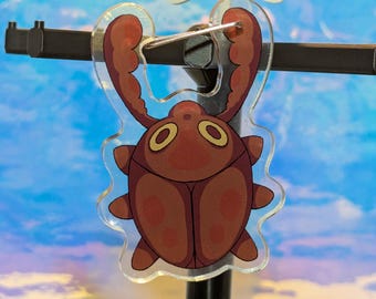 Bug, Beetle Acrylic Keychain, Bug Bag Charm, Cute Bug Keychain, Bug Lover Gift, Kawaii Beetle Keychain NO AI