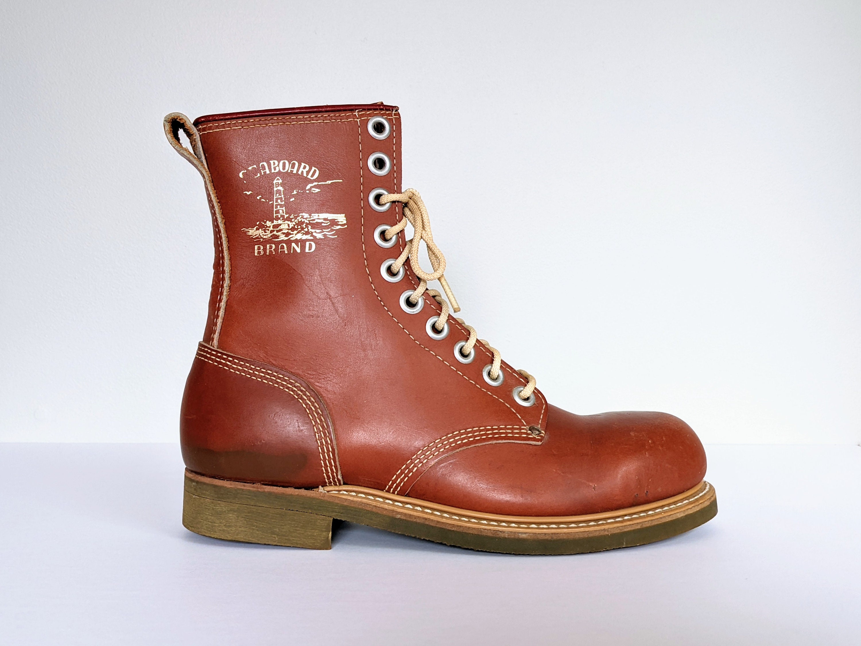 Vintage Deadstock Seaboard Brand Work Boots // Made in Canada Etsy UK