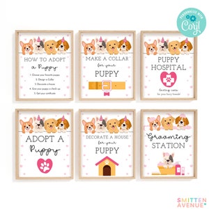 Puppy Party Games Adopt a Puppy Party Dog Adoption Birthday Party Dog Lover Birthday Edit with Corjl or Print As Shown SA5