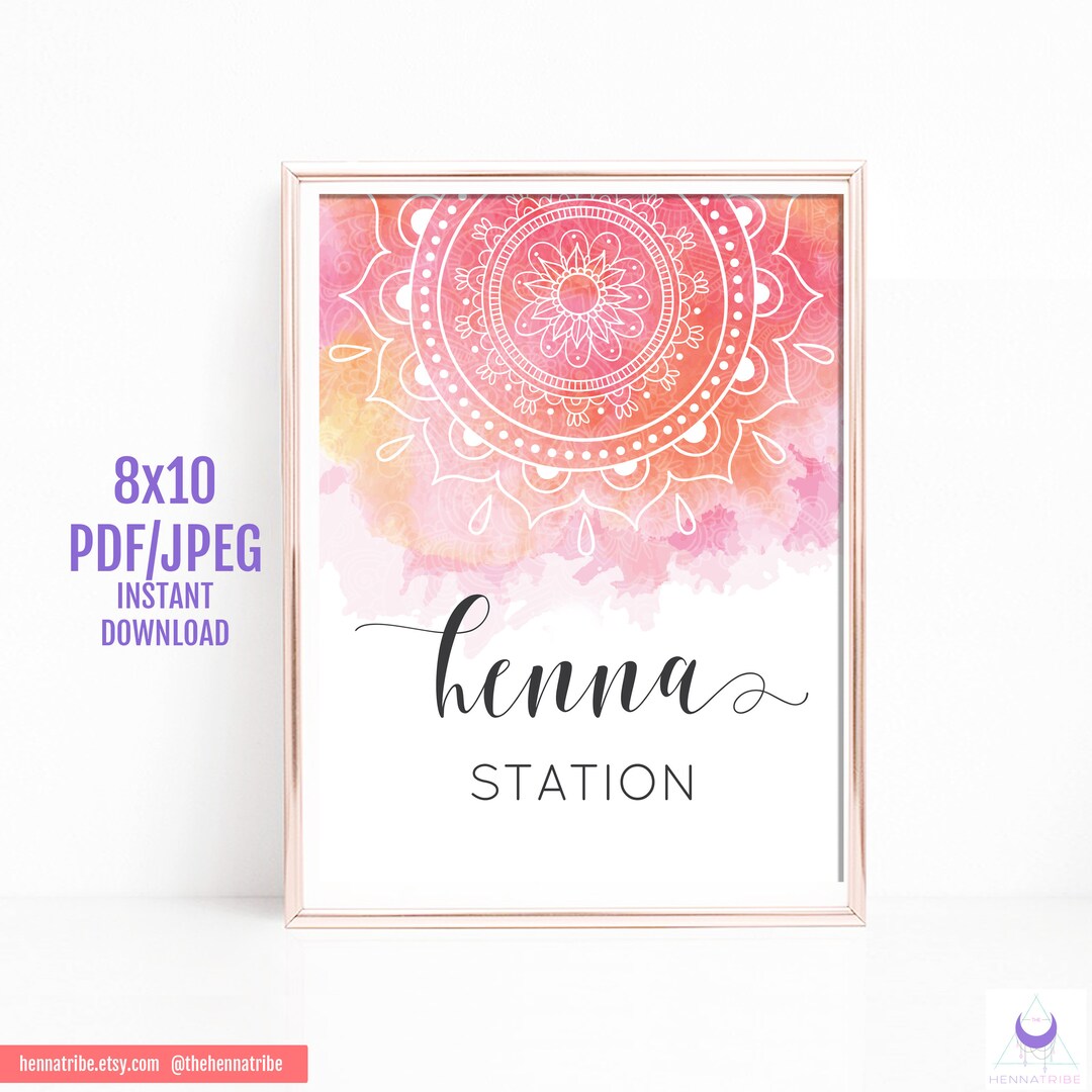Hindu Wedding Signs Mehndi Sign Printable Henna Sign Henna - Etsy