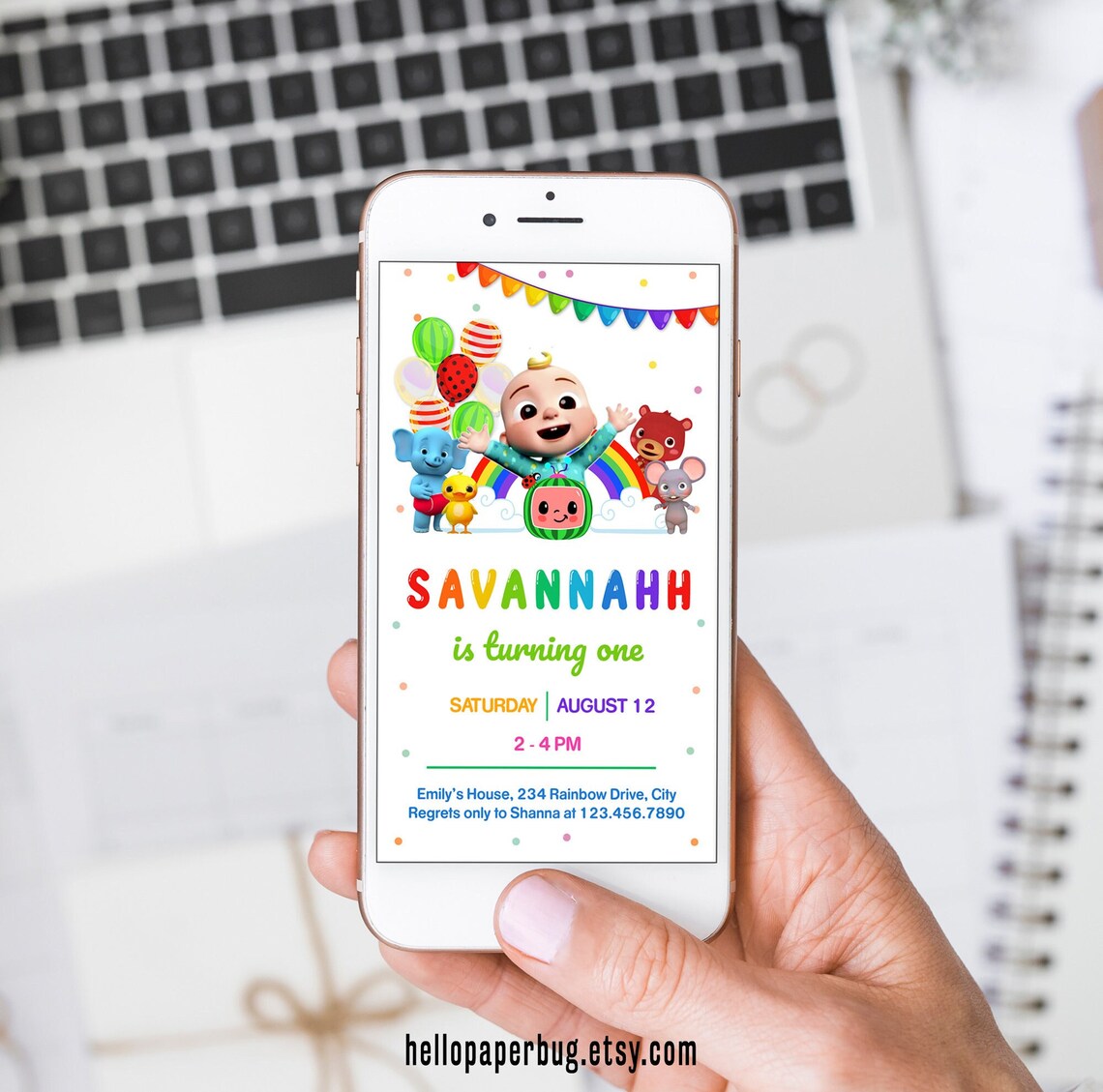 Birthday Evite Editable Invitation for Etsy