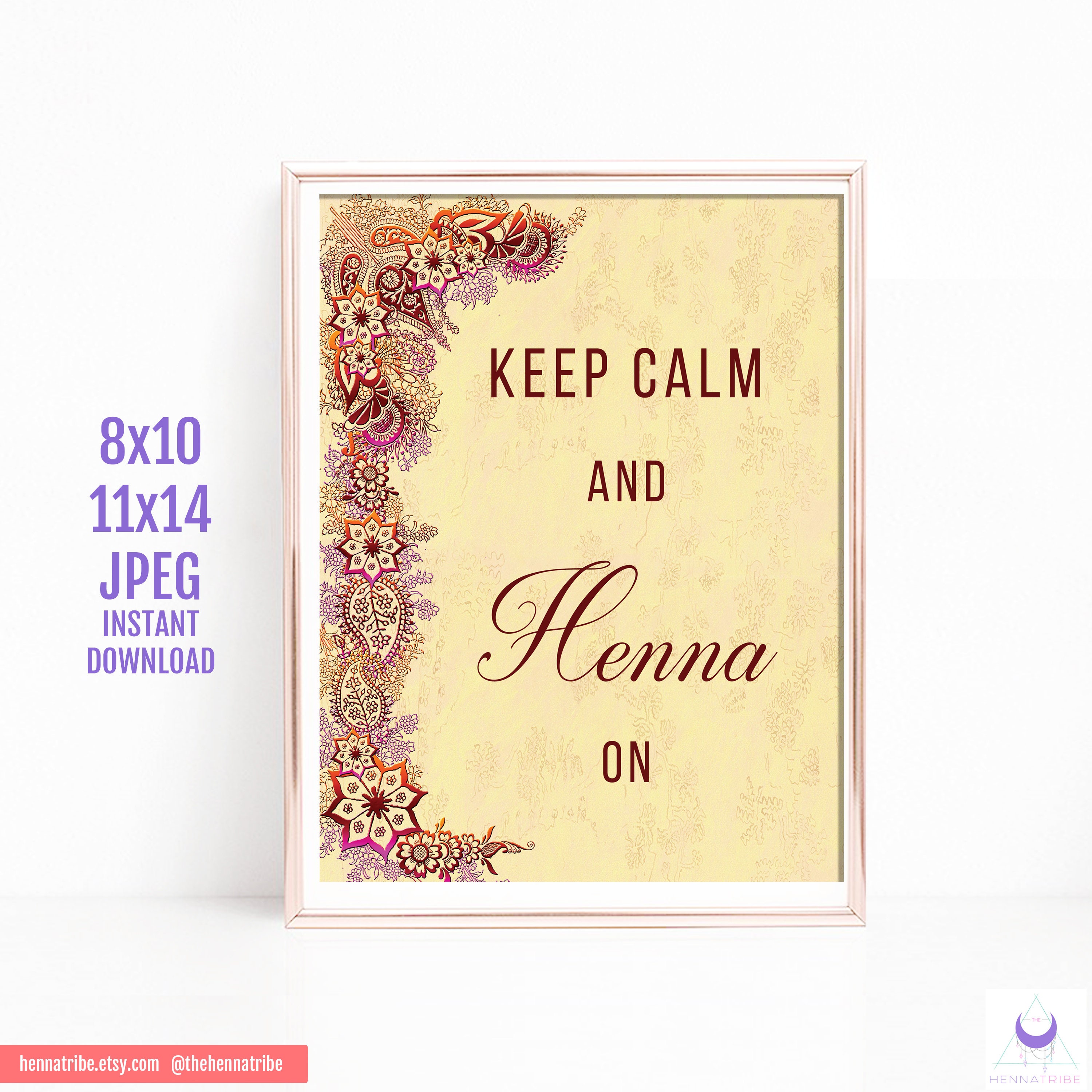 Keep Calm and Henna - Etsy