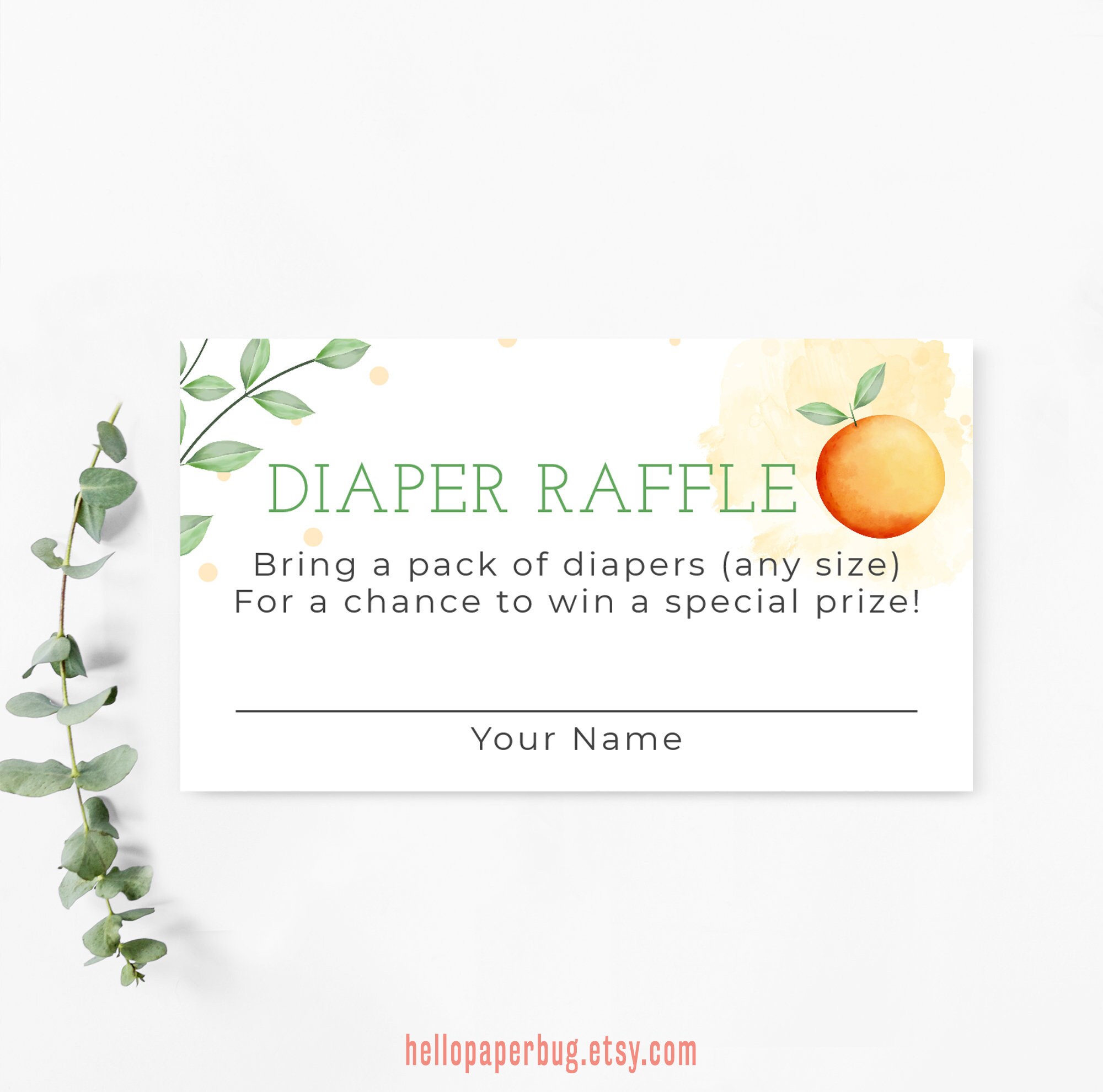 Cutie Diaper Raffle Ticket Baby Shower Games Printable Cards Etsy