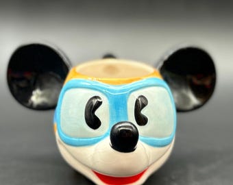 Vintage Mickey Mouse Racecar Driver 3D Mug by Applause Disney Collectible