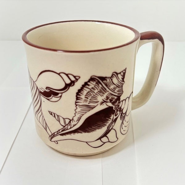 Otagiri Coquillages plage grès Motif Otagiri Tasse à café Tasse 12oz thé