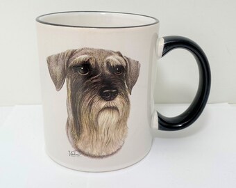 Dwergschnauzer door Cindy Farmer Rosalinde Koffiekopje Mok Rittman, Ohio USA!