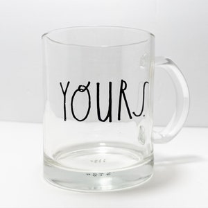 Rae Dunn Glass Mug Coffee Tea Cup Tumbler water juice