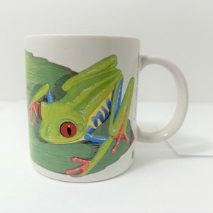 Pedro Gonzalez Red Eyed Tree Frog Coffee Mug VTG Academy Store SF 1990 CAS