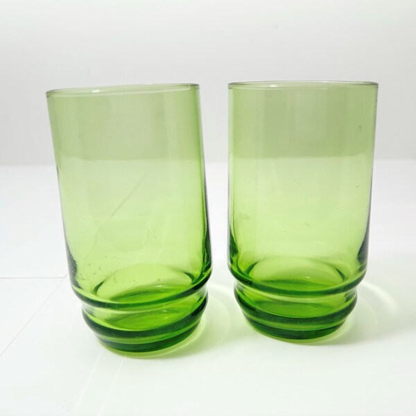 Green Juice Glasses Etsy