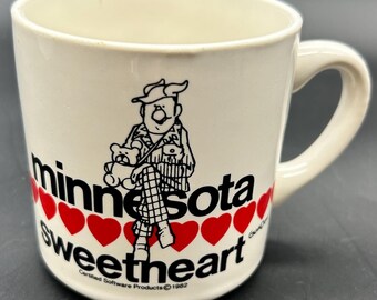 1982 Minnesota coffee Tea State mug "Minnesota sweetheart" Souvenir  Dick Guindon