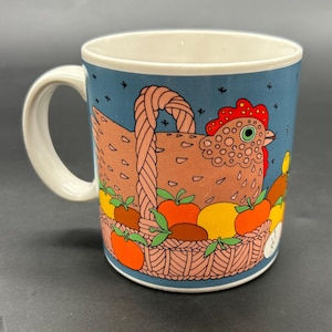 Vintage Taylor and Ng Takahashi Chicken Mug: 70s-80s Thanksgiving Decor