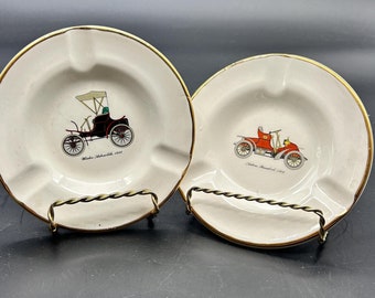 Vintage Antique Car Stainless Steel Ashtray - 1907 Rolls Royce