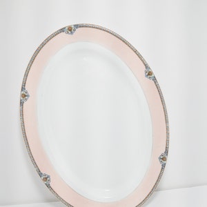 Noritake Nippon Toki Kaisha #28850 Oval Servierplatte 33 cm Blue Diamonds Pink