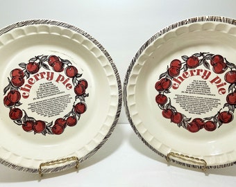 Set of 2 Vintage Country Harvest Royal Cherry Pie