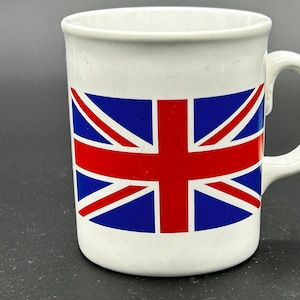 Vintage England English Flag Union Jack Coffee Mug/Cup, Made In Britain