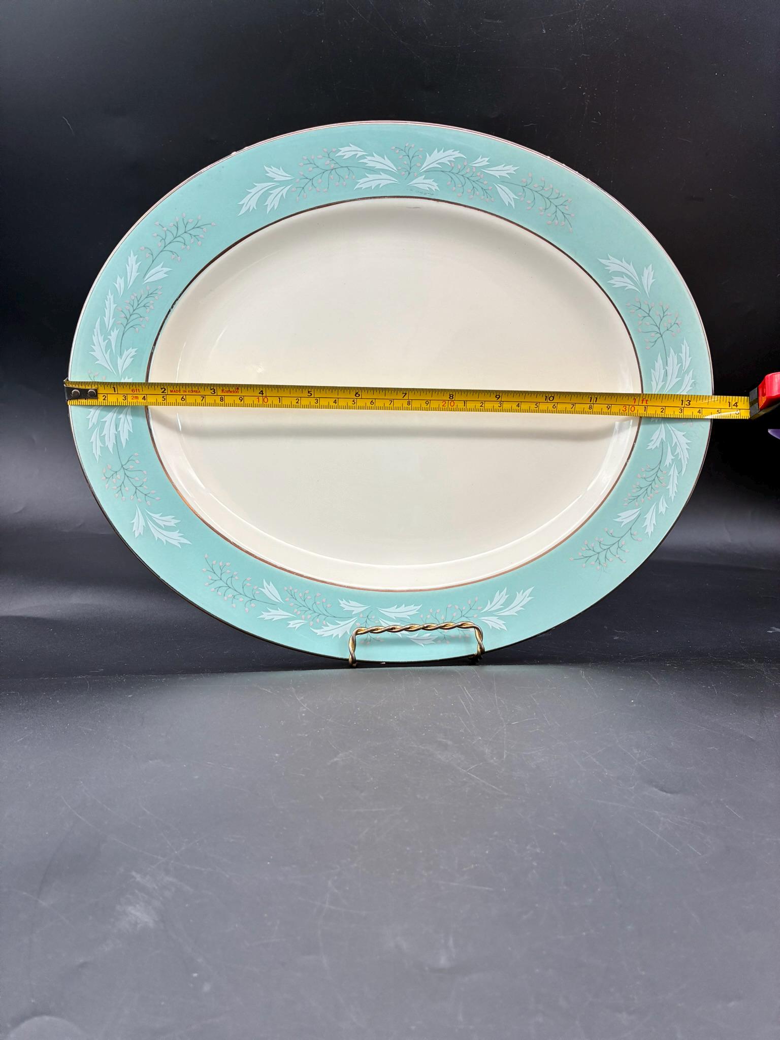 Homer Laughlin Cavalier Eggshell Romance Oval Platter 13.5 Inch