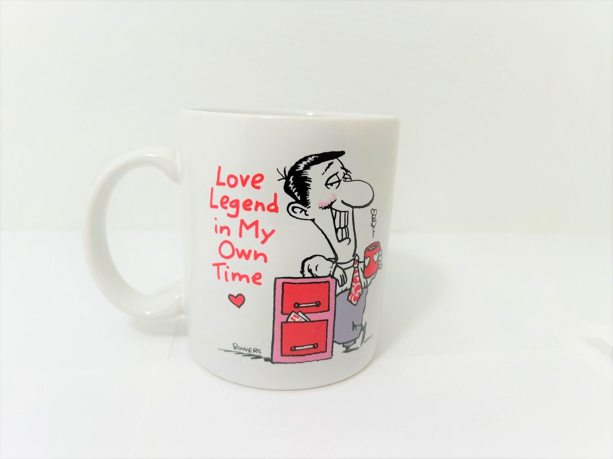 Vtg Bowers “Love Legend In My Own Time” Hallmark Collectible Valentines Day Mug