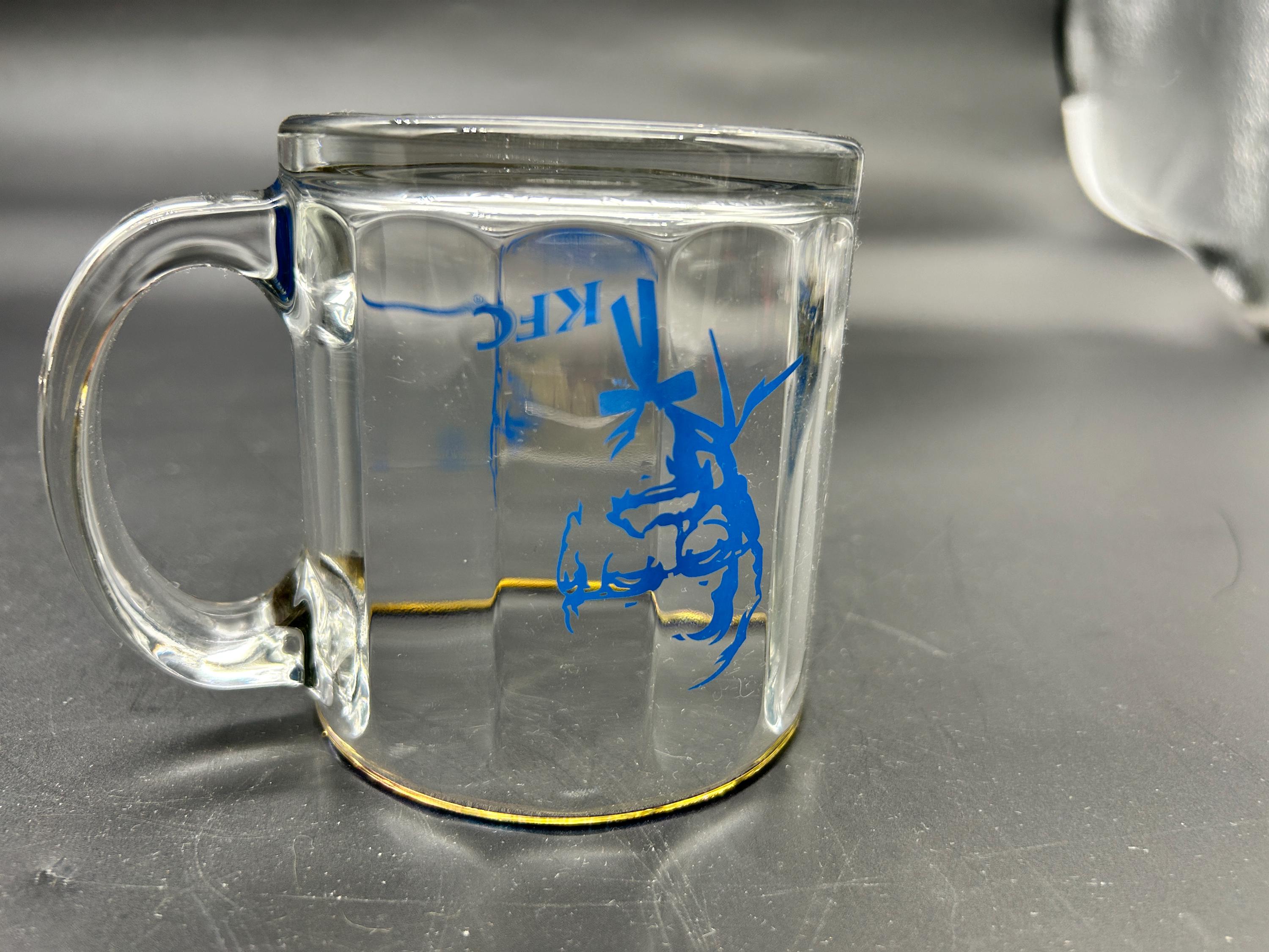 Vintage 12 Oz Clear Glass KFC Kentucky Fried Chicken Colonel