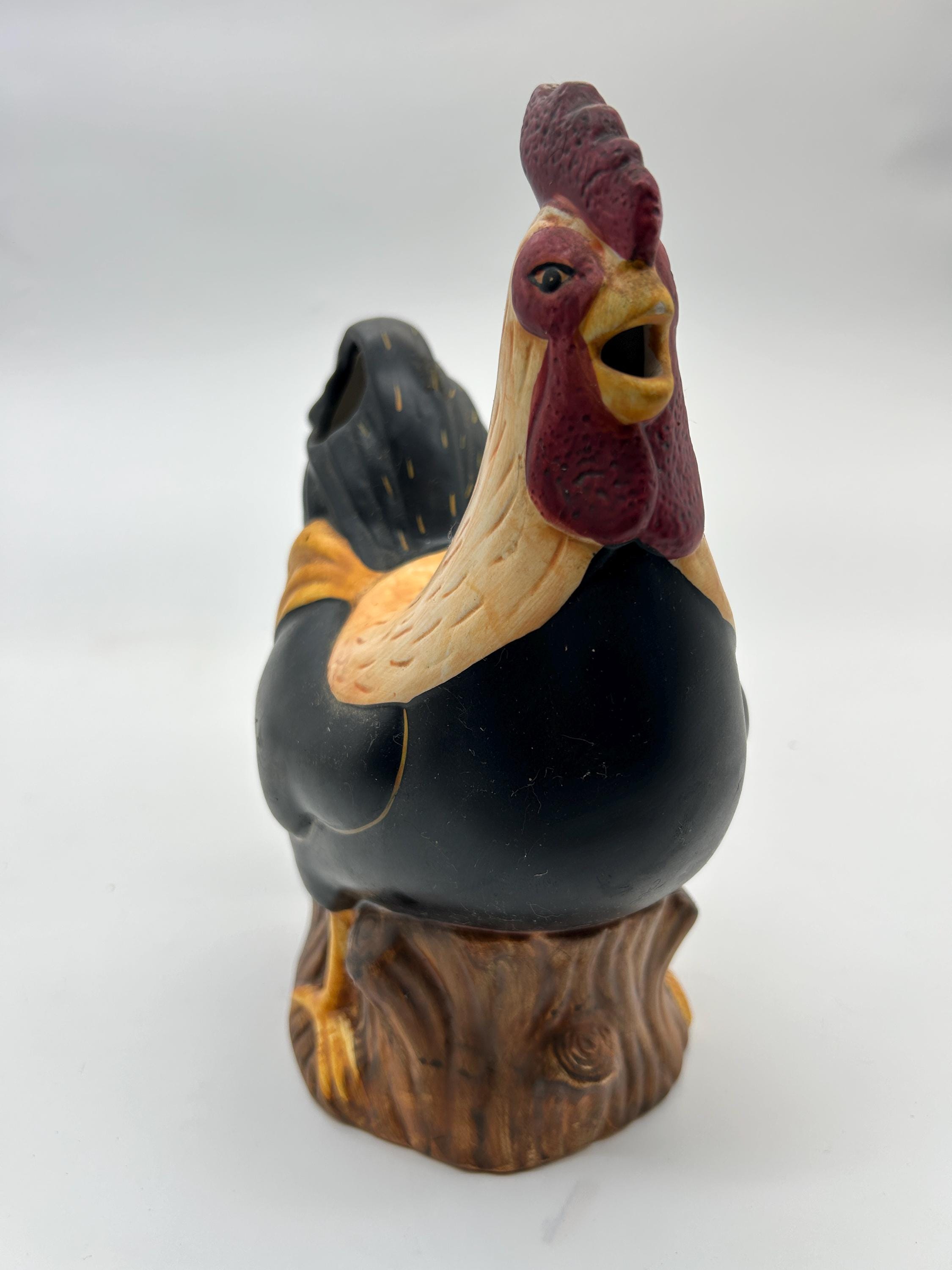 Sakura Chicken Rooster Hand Painted Pitcher Warren Kimble Country