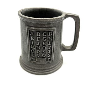 Vintage Wilton Armetale Pewter ABC Alphabet Child&#39;s Stein