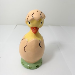 cute vintage baby duck duckling goose gosling chick hatchling salt pepper shaker easter farm