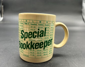 Vintage SPECIAL BOOKKEEPER Mug Coffee Tea Cup