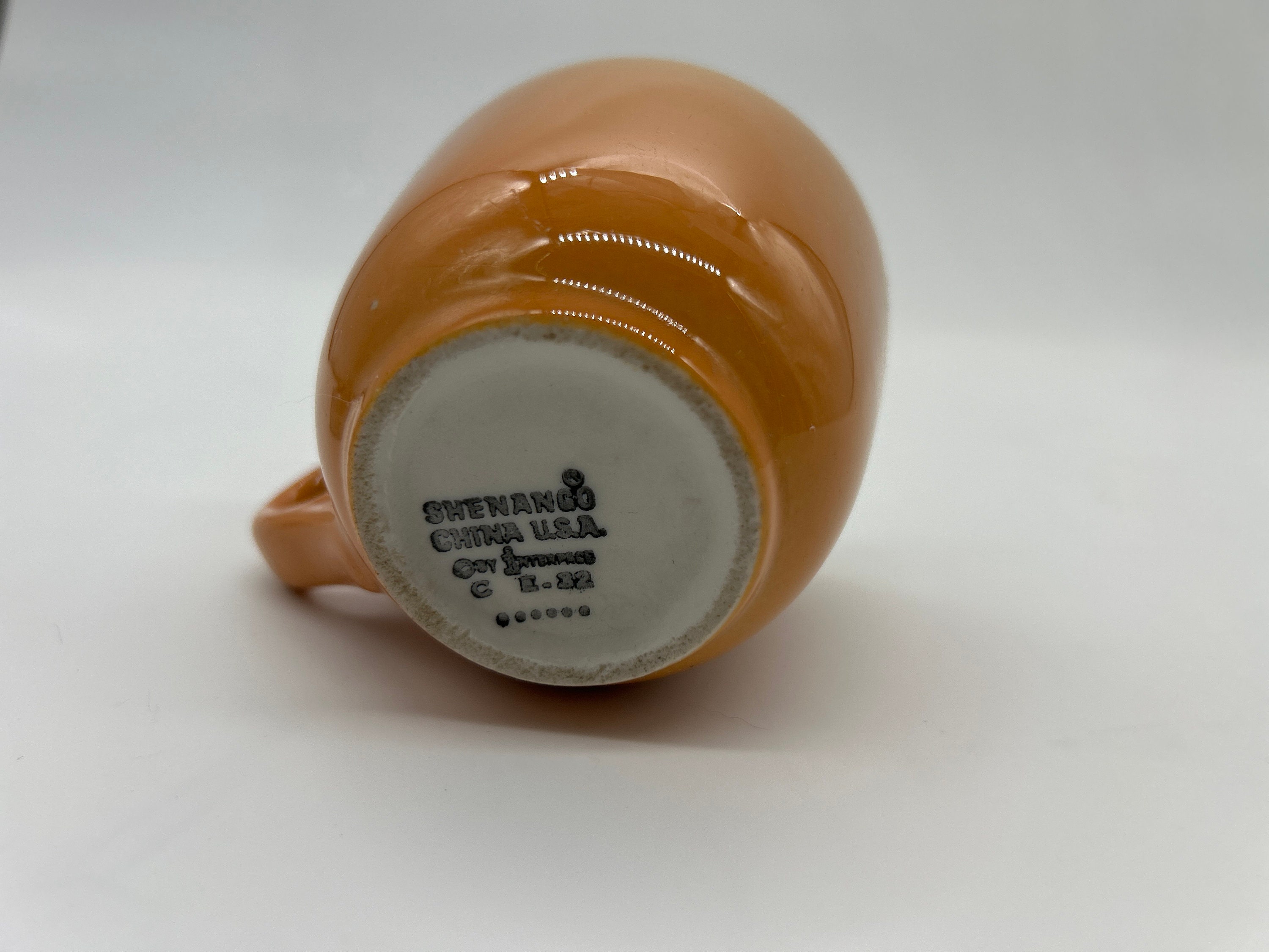 Vintage Shenango China USA by Interpace C E 32 Orange Coffee Vintage Shenango China USA by Interpace C E 32 Orange Coffee