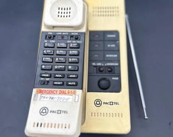 Vintage 1988 PACTEL Cordless Phone CS8100 Ivory Color-collectible
