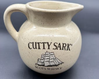 Cutty Sark Scots Whisky Ceramic Bar Water Pitcher Jug Collectible Creamer