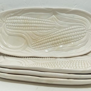 Vintage Ceramic Corn Cob Serving Plates