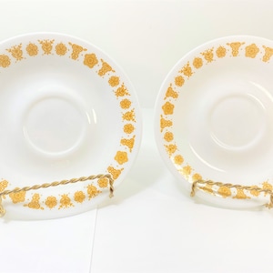 Vintage Corelle Butterfly Gold Saucer set of 2