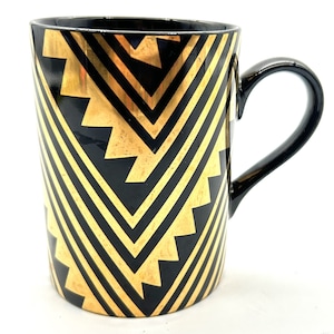 Fitz & Floyd Mesa Taza de café de porcelana negra Taza de té