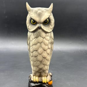 Vintage 1970&#39;s Ceramic Owl 10&quot; Japan