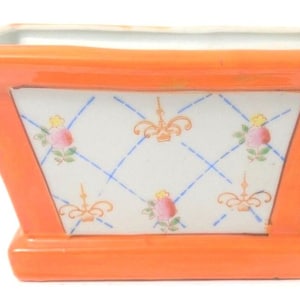 Vintage mcm Japan Otagiri Ceramic Planter Orange Kitschy cute