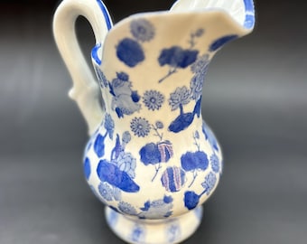 Vintage Andrea by Sadek Chinoiserie Floral Blue & White 6