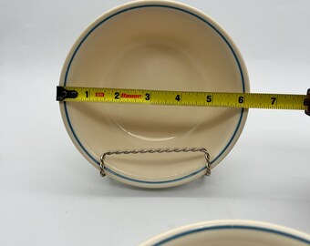 ヴィンテージ コレール ベージュ ボウル 7個セット ブルー ストライプ