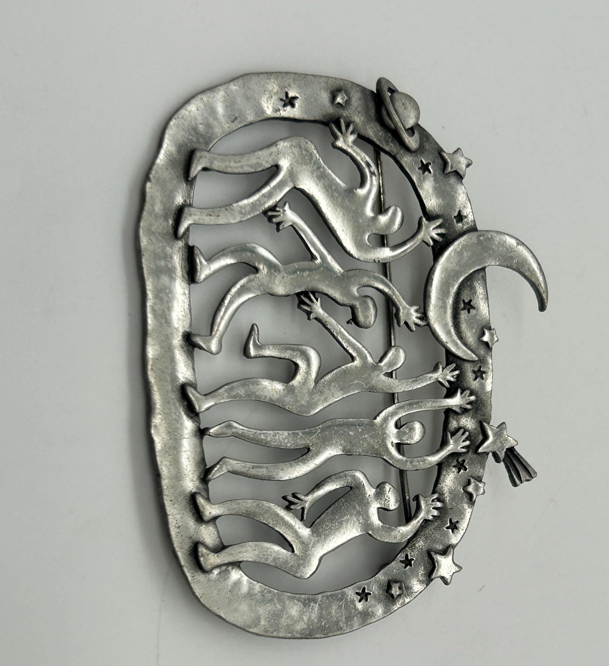 Spilla Vintage Firmata JJ Jonette Con Adorabile Sole, Luna - Foto 4