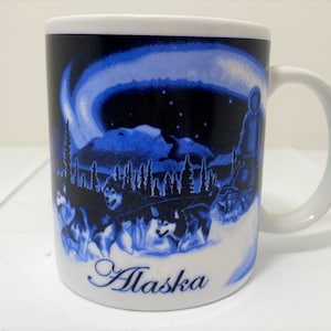 ACE USA Alaska Souvenir Tee Kaffeebecher Tasse Husky Inuit Eskimo Indianer Schlitten