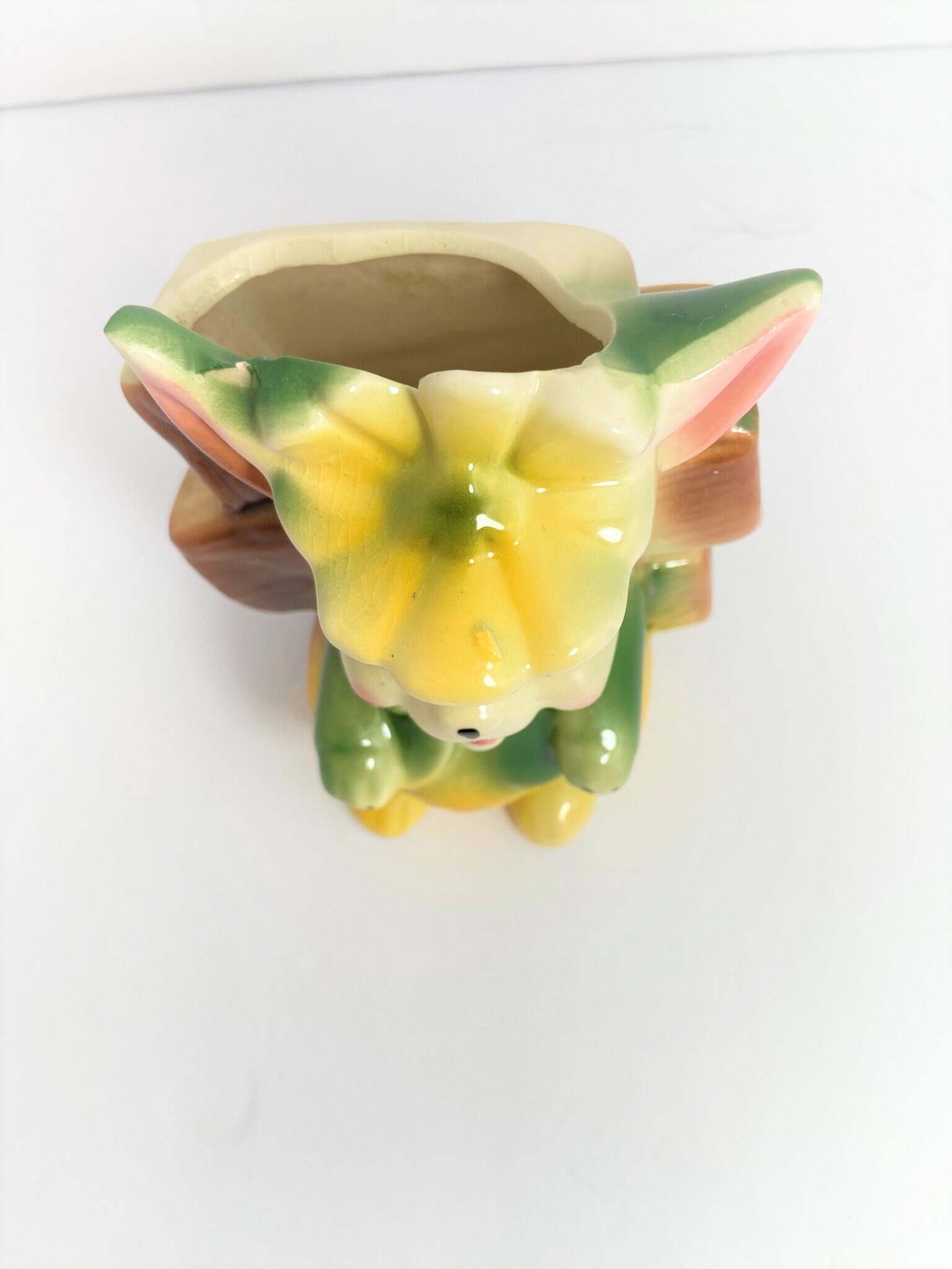 Adorable Vintage Ceramic Bunny Rabbit Planter Etsy