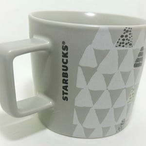 Starbucks Collectible Christmas Tree Holiday Gray Black 14oz Coffee Mug Cup 2016