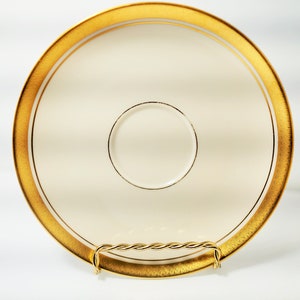 Vintage Pickard Palace Gold rim Saucer Made in USA 6&quot;