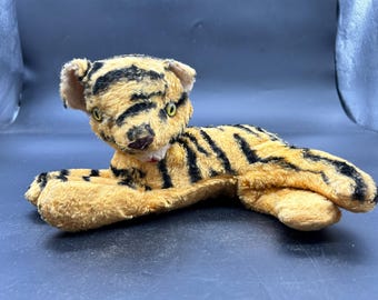 Vintage Steiff Stuffed Animal Bengal Tiger Red Tongue