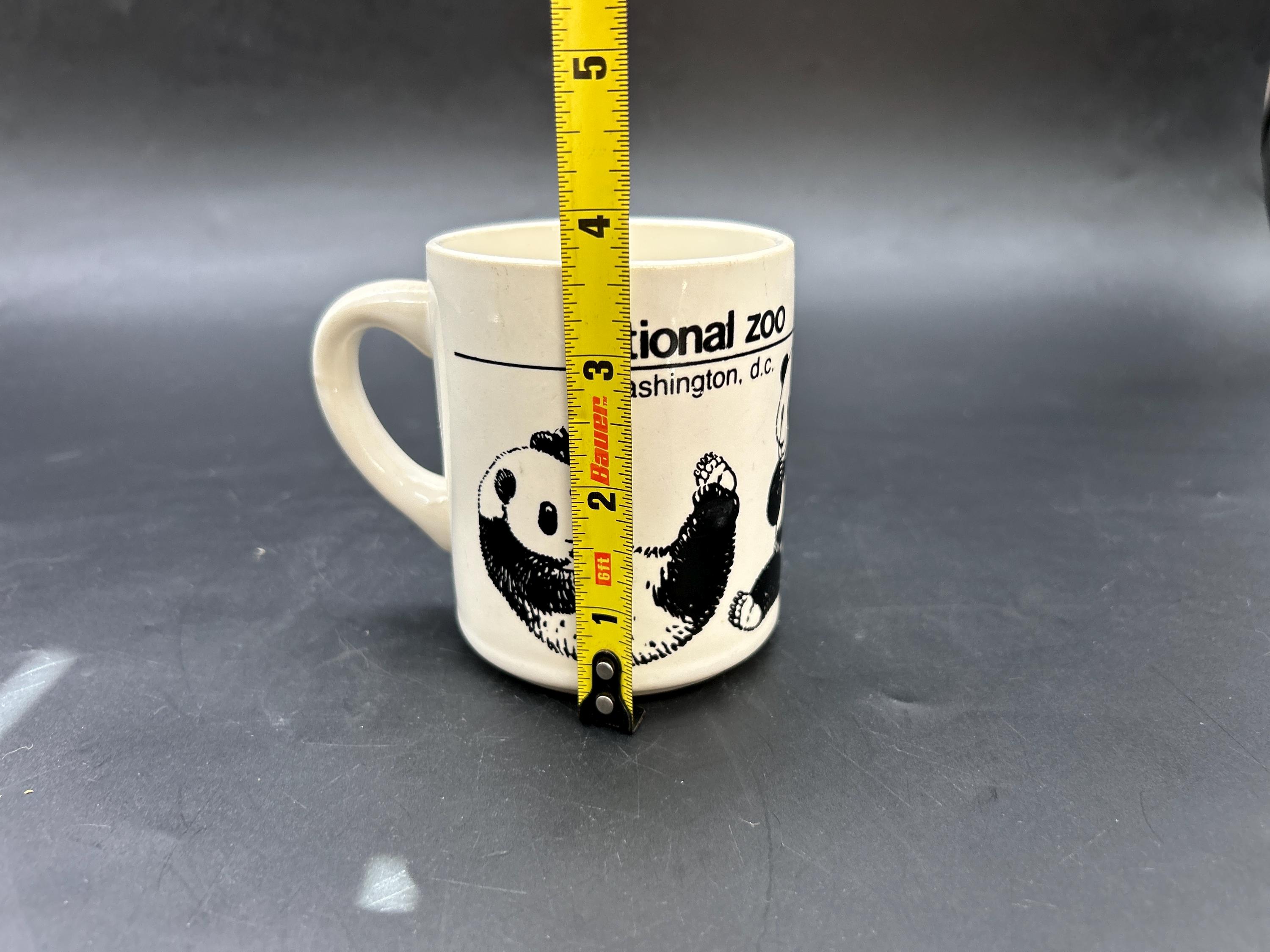 Vintage 1982 National Zoo Washington DC Black White Panda 8oz